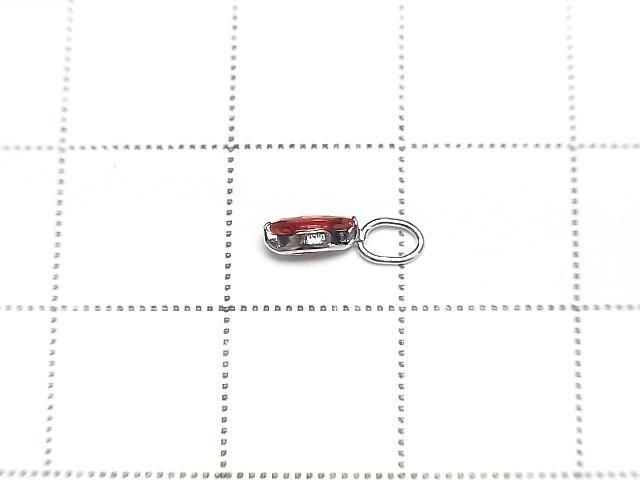 [Video][Japan] High Quality Red Orange Sapphire AAA Marquise Faceted 5x2.5mm Pendant [K10 White Gold] 1pc