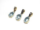 [Video][Japan] High Quality Natural Blue Zircon AAA Oval Faceted 6x4mm Pendant [18K Yellow Gold] 1pc