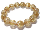 [Video][One of a kind] Rutilated Quartz AAAA Round 14.5mm Bracelet NO.505