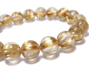 [Video][One of a kind] Rutilated Quartz AAAA Round 10.5mm Bracelet NO.507