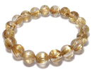 [Video][One of a kind] Rutilated Quartz AAAA Round 10.5mm Bracelet NO.507