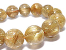 [Video][One of a kind] Rutilated Quartz AAAA Round 15.5mm Bracelet NO.510