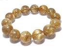 [Video][One of a kind] Rutilated Quartz AAAA Round 15.5mm Bracelet NO.510