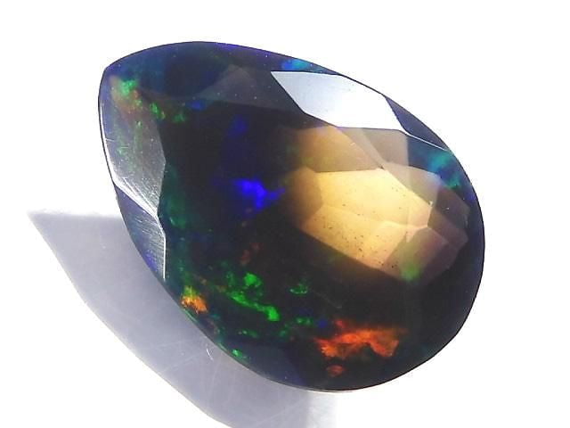 [Video][One of a kind] High Quality Black Opal AAA Loose Stone Faceted 1pc NO.205