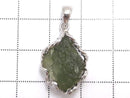 [Video][One of a kind] Moldavite Rough Rock Nugget Pendant Silver925 NO.112