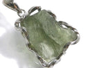 [Video][One of a kind] Moldavite Rough Rock Nugget Pendant Silver925 NO.113