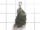 [Video][One of a kind] Moldavite Rough Rock Nugget Pendant Silver925 NO.116