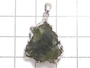 [Video][One of a kind] Moldavite Rough Rock Nugget Pendant Silver925 NO.118