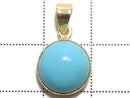 [Video][One of a kind] Kingman Turquoise AAA Pendant 18KGP NO.308