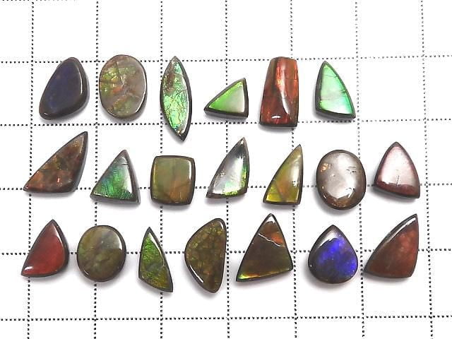 [Video][One of a kind] Ammolite AAA- Loose stone 20pcs set No.30