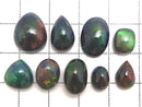 [Video][One of a kind] Black Opal AAA- Cabochon 9pcs Set No.5