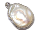 [Video][One of a kind] Fresh Water Pearl Keshi Pearl Pendant Silver925 NO.1