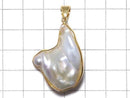 [Video][One of a kind] Fresh Water Pearl Keshi Pearl Pendant 18KGP NO.14