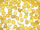 [Video] Yellow Chalcedony AAA Pear Shape Cabochon 8x6mm 5pcs