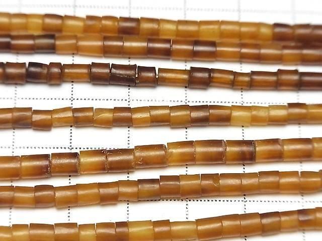 Buffalo Horn Rondelle (Heishi) 4x4x3mm Yellow 1strand beads (approx. 15 inches/37 cm)