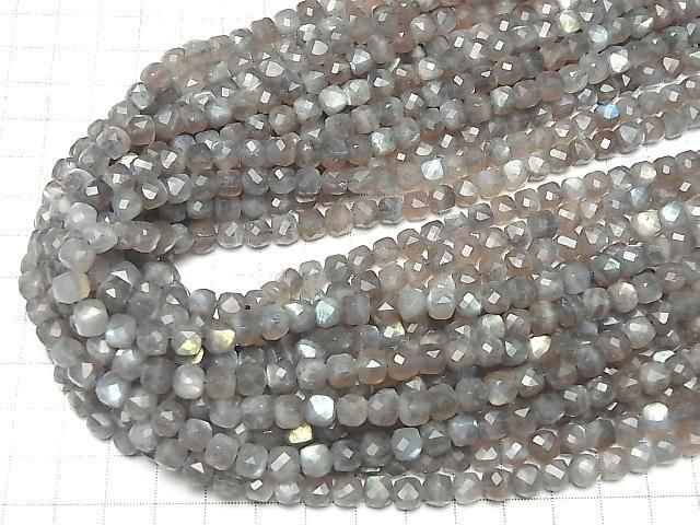 [Video] High Quality! Labradorite AA++ Cube Shape 6x6x6mm half or 1strand beads (aprx.15inch/36cm)
