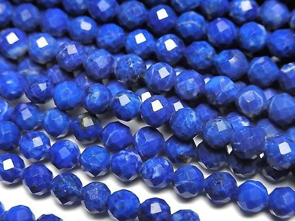High Quality!  Lapislazuli AA++ Faceted Round 4mm  1strand beads (aprx.15inch/37cm)