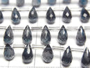 [Video] High Quality London Blue Topaz AAA Drop Faceted Briolette Half or 1 strand beads (22pcs)