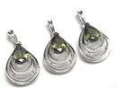 [Video] High Quality Moldavite AAA Pear shape Faceted 9x7mm Pendant Silver925 1pc