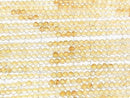 [Video] High Quality! Citrine AAA- Semi-Faceted Round 3.5mm 1strand beads (approx. 15 inches/36 cm)