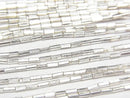 Karen Silver Square Tube 2.5x1x1mm White Silver 1/4 or 1 strand beads (approx. 28 inches/70 cm)