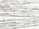 Karen Silver Square Tube 2.5x1x1mm White Silver 1/4 or 1 strand beads (approx. 28 inches/70 cm)