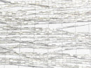 Karen Silver Square Tube 2.5x1x1mm White Silver 1/4 or 1 strand beads (approx. 28 inches/70 cm)