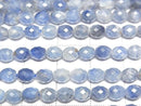 [Video]High Quality! Kyanite AA+ Faceted Rice 5x4x4mm half or 1strand beads (aprx.15inch/36cm)