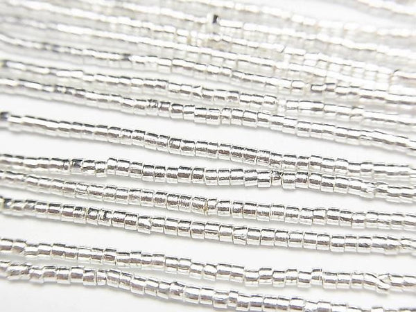 Karen Silver Rondelle (Heishi) 1.5x1.5x1mm White Silver 1/4 or 1 strand beads (approx. 27 inches/68 cm)