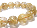 [Video][One of a kind] Rutilated Quartz AAAA Round 13.5mm Bracelet NO.504