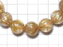 [Video][One of a kind] Rutilated Quartz AAAA Round 13.5mm Bracelet NO.504