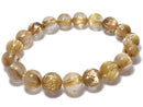 [Video][One of a kind] Rutilated Quartz AAAA Round 10.5mm Bracelet NO.508