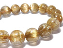[Video][One of a kind] Rutilated Quartz AAAA Round 11.5mm Bracelet NO.509