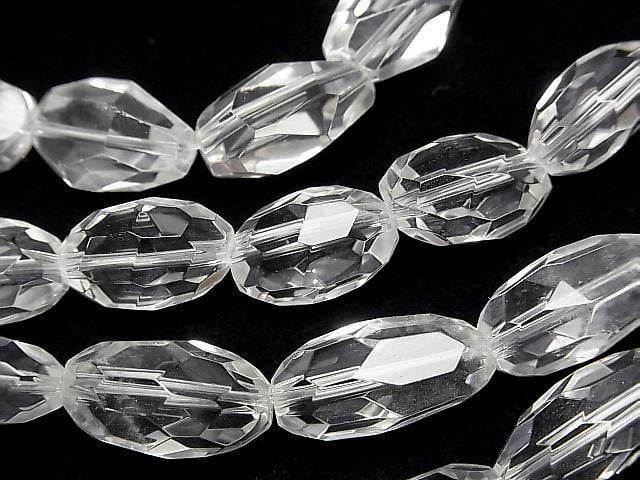 [Video] Crystal AAA- Rice-Faceted Nugget 1/4-1 strand beads (approx. 15 inches/36 cm)