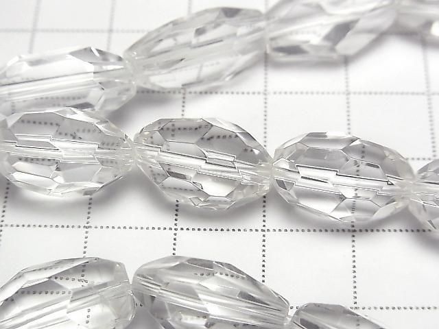 [Video] Crystal AAA- Rice-Faceted Nugget 1/4-1 strand beads (approx. 15 inches/36 cm)