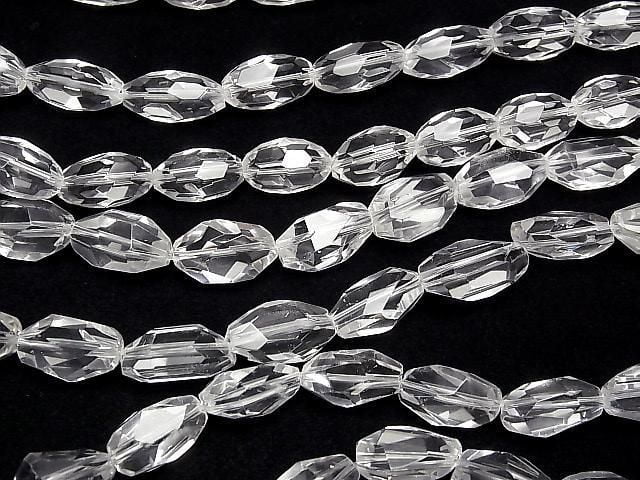 [Video] Crystal AAA- Rice-Faceted Nugget 1/4-1 strand beads (approx. 15 inches/36 cm)