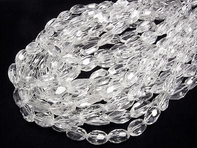 [Video] Crystal AAA- Rice-Faceted Nugget 1/4-1 strand beads (approx. 15 inches/36 cm)