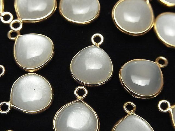 [Video] White Moonstone AA++ Bezel Setting Chestnut 11x11mm 18KGP 2pcs