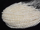 [Video] Fresh Water Pearl AA Rice 7x6x6mm White 1strand beads (approx. 13 inches/33 cm)