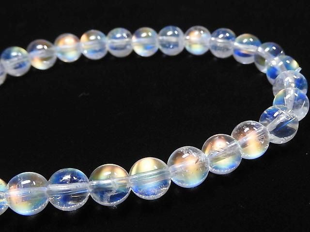 [Video][One of a kind] High Quality Andesine Labradorite AAAA Round 6mm Bracelet NO.114