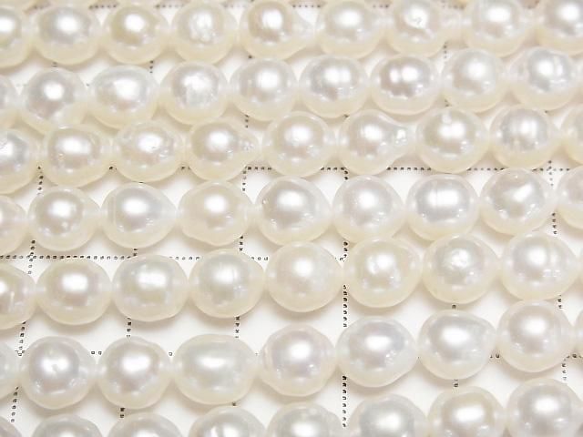 [Video] Fresh Water Pearl AA Rice 7.5x6x6mm White 1strand beads (approx. 15 inches/38 cm)