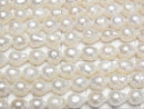 [Video] Fresh Water Pearl AA+ Natural Drop-Rice 6-7mm White 1strand beads (approx. 15 inches/37 cm)