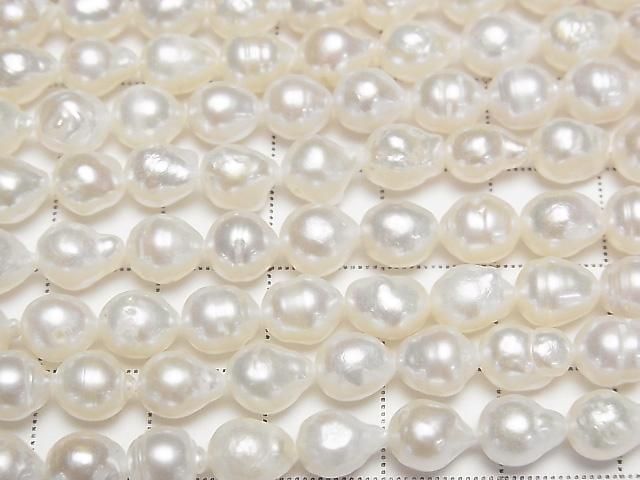 [Video] Fresh Water Pearl AA+ Natural Drop-Rice 6-7mm White 1strand beads (approx. 15 inches/37 cm)