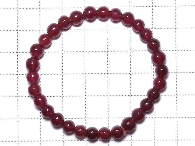 [Video][One of a kind] Ruby AAA Round 6mm Bracelet NO.1