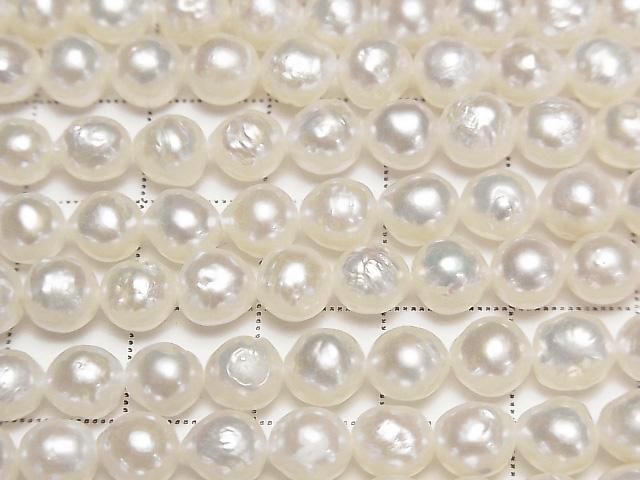 [Video] Fresh Water Pearl AA Natural Round 6-7mm White 1strand beads (approx. 15 inches/38 cm)