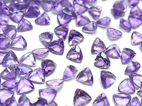 [Video]High Quality Amethyst AAA- Loose stone Triangle Faceted 5x5mm 10pcs