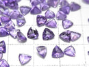 [Video]High Quality Amethyst AAA- Loose stone Triangle Faceted 5x5mm 10pcs