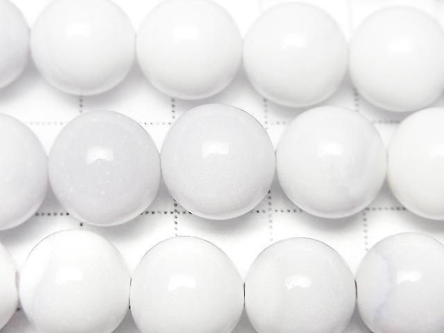 [Video] White Onyx AAA- Round 12mm half or 1strand beads (approx. 15 inches/37 cm)