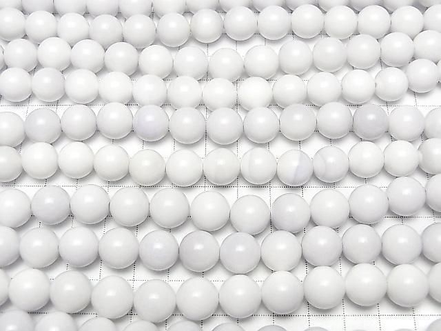 [Video] White Onyx AAA- Round 12mm half or 1strand beads (approx. 15 inches/37 cm)