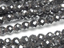 [Video]Magnetic! Hematite 64Faceted Round 5mm 1strand beads (aprx.15inch/38cm)